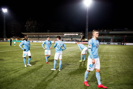 Malmö FFs Bonke Innocent, Samuel Adrian och Hugo Andersson