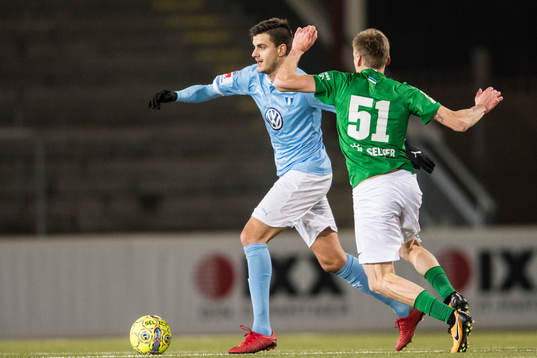 Malmö FFs Alexander Jeremejeff och Floras Aleksandr