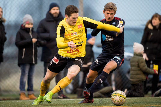 Helsingborgs Carl Thulin och Mjällby Jakob Bergström