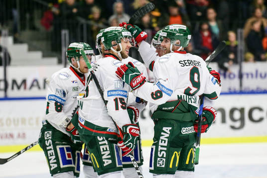 Frölundas Matt Donovan jublar