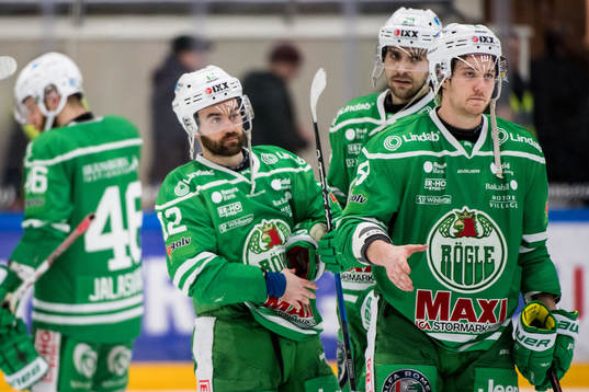 Rögles Linus Sandin, Ludvig Rensfeldt och Jack Connolly