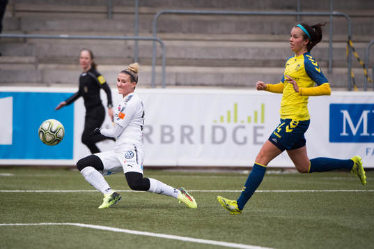Rosengårds Anja Mittag Bröndbys och Rikke Sevecke