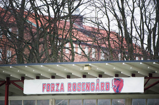 Forza Rosengårds-skylten på Malmö IP