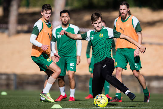 Hammarbys Leo Bengtsson och Dusan Jajic