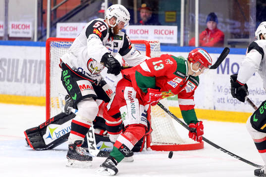 Malmö Redhawks Anton Mylläri och Moras Emil Bejmo