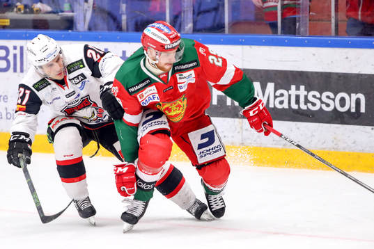 Malmö Redhawks Andy Miele och Moras Marcus Fagerudd