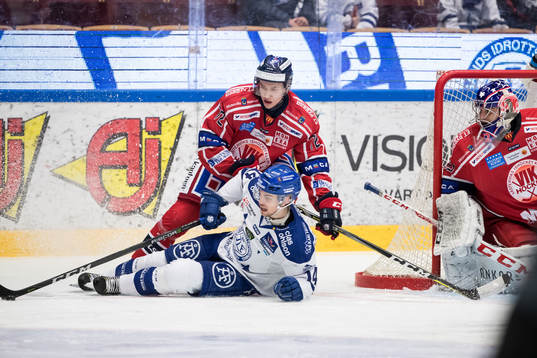 Leksands Oskar Lang och Västerviks Joakim Englund och