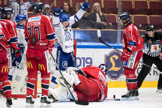 Leksands Emil Bemström jublar