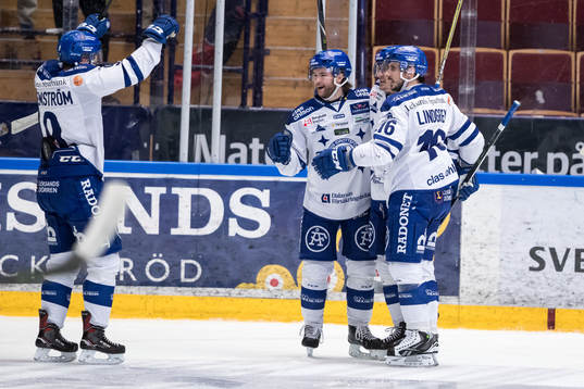 Leksands Emil Bemström och Anton Öhman och Erik Aterius