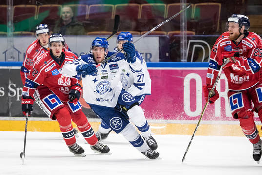 Leksands Matt Carey och Västerviks Joakim Englund och