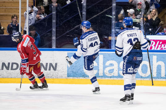 Leksands Tobias Forsberg jublar