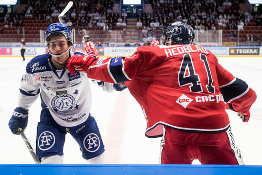 Leksands Erik Aterius och Västerviks Joacim Hedblad  i