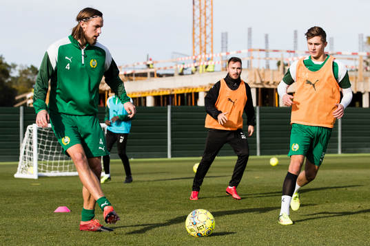 Hammarbys Björn Paulsen, Muamer Tankovic och Leo Bengtsson