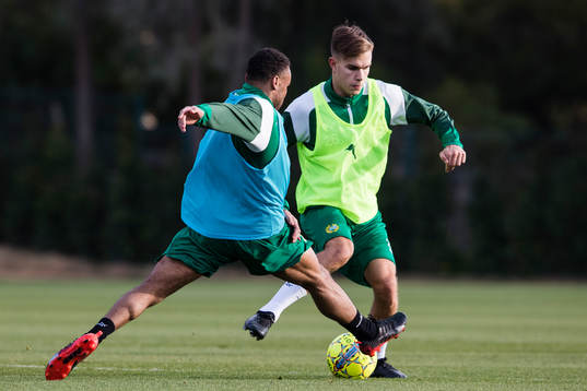 Hammarbys Serge-Junior Martinsson Ngouali och Dusan Jajic