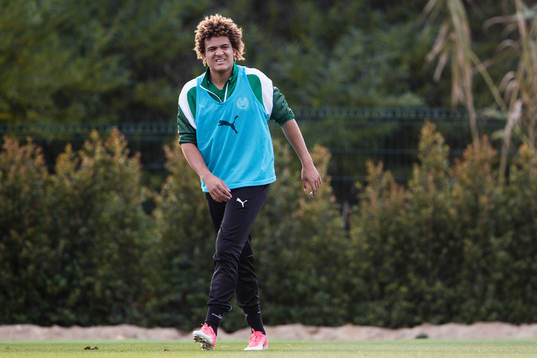 Hammarbys Neto Borges grinar illa