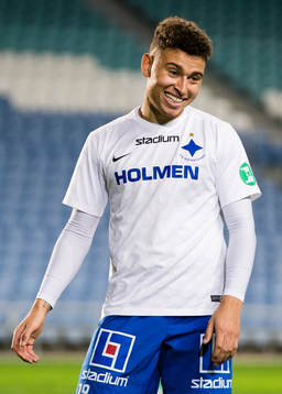 Norrköpings Jordan Larsson jublar