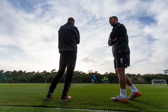 Hammarbys tränare Stefan Billborn och assisterande