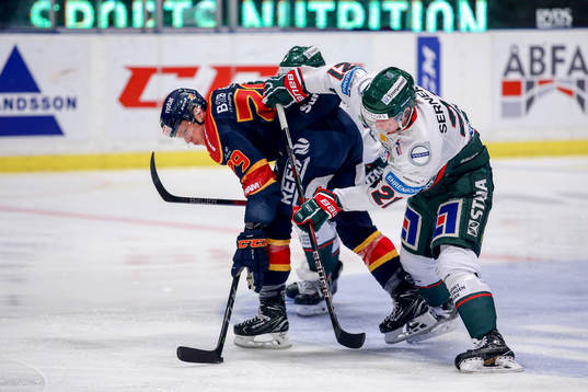 Djurgårdens Patrik Lundh och Frölundas Christoffer Ehn