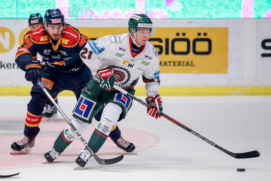 Frölundas Christoffer Ehn och Djurgårdens David Bernhardt