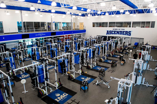 Interör över IMG Performance and Sports Sience Center