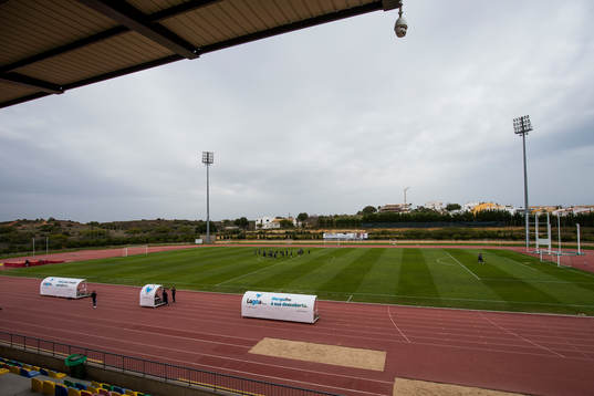 Generell vy över Estadio Bela Vista innan en