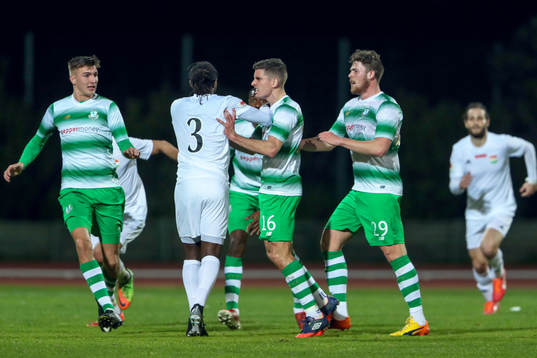 Dalkurds Kebba Ceesay och Shamrock Rovers David Mcallister