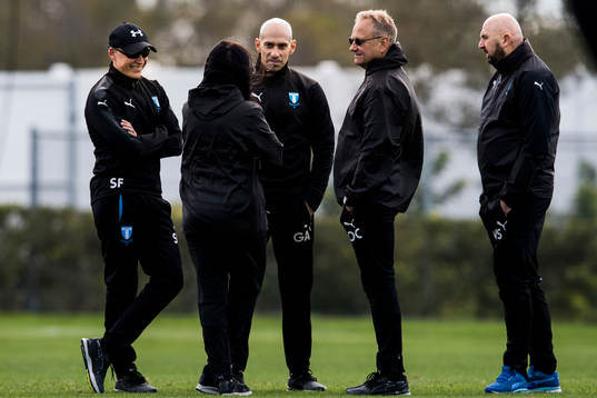 Malmö FFs  psykolog Sverker Fryklund, massör Greger