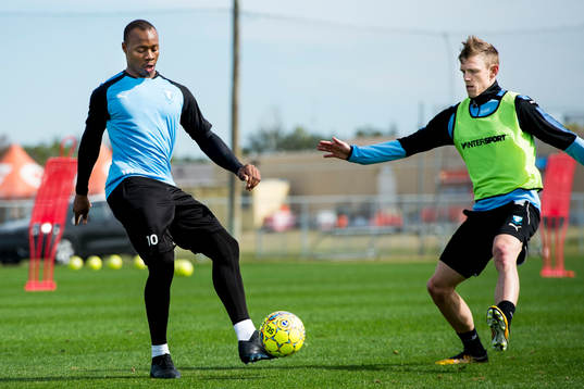 Malmö FFs Carlos Strandberg och Sören Rieks