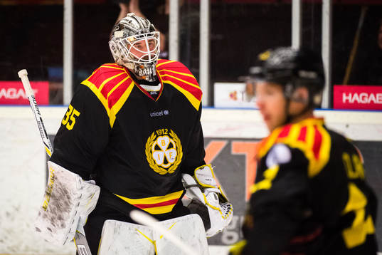 Brynäs målvakt David Rautio deppar
