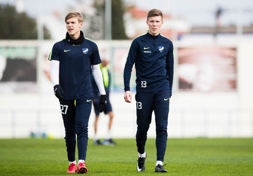 Norrköpings Arnór Sigurdsson och Alfons Sampsted