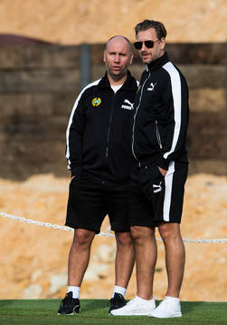 Hammarbys scoutansvarige Mikael Hjelmberg och sportchef