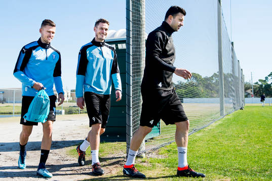 Malmö FFs Arnór Ingvi Traustason, Behrang Safari och