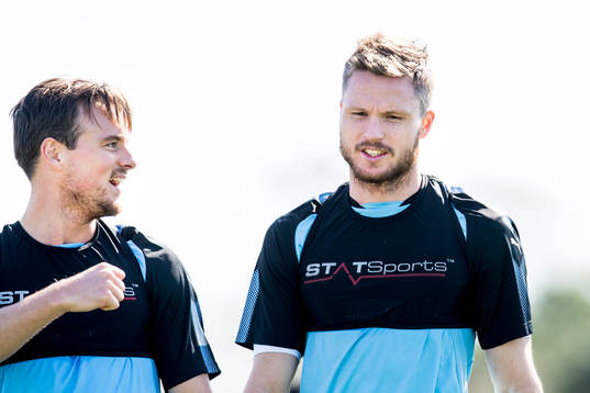 Malmö FFs Eric Larsson och Lasse Nielsen