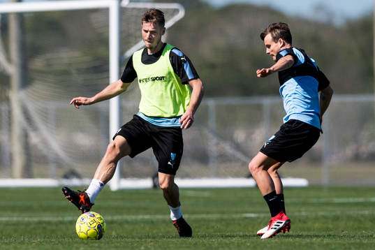 Malmö FFs Markus Rosenberg och Eric Larsson