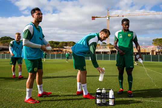Hammarbys Jiloan Hamad, Muamer Tankovic och Gershon Koffie