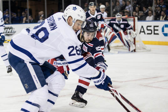 Connor Brown, Mika Zibanejad, Tony DeAngelo och Henrik
