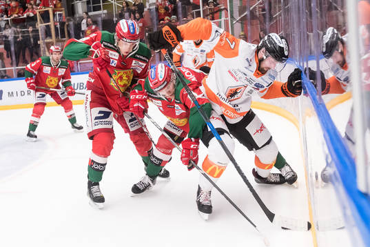 Moras Emil Aronsson och Alexander Hilmerson och Karlskronas