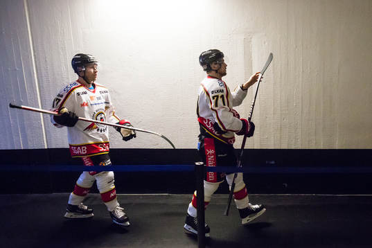 Luleås Patrick Cehlin och Andreas Falk innan