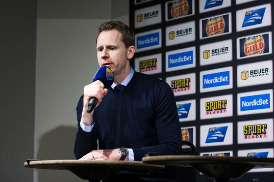 Djurgårdens tränare Robert Ohlsson på presskonferensen