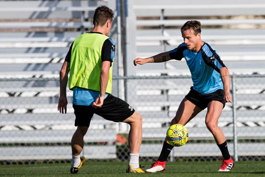 Malmö FFs Mattias Svanberg och Eric Larsson