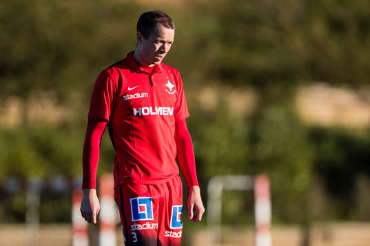 Norrköpings Jón Gudni Fjóluson deppar
