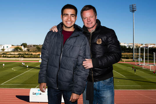 Jürgen Schwarz och Stefan Schwarz innan en träningsmatch