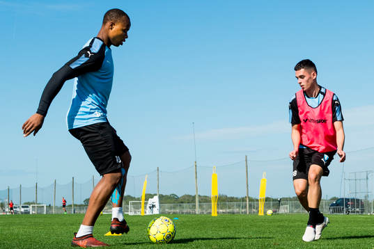 Malmö FFs Carlos Strandberg och Laorent Shabani