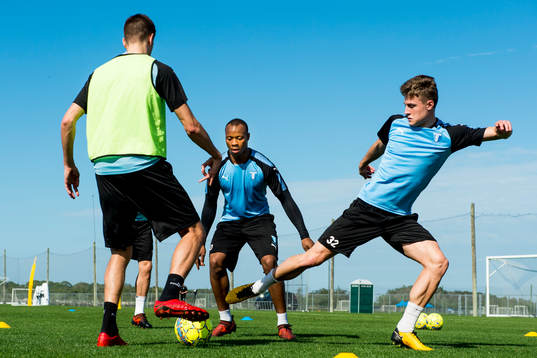 Malmö FFs Carlos Strandberg och Mattias Svanberg