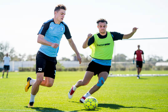 Malmö FFs Mattias Svanberg och Andreas Vindheim
