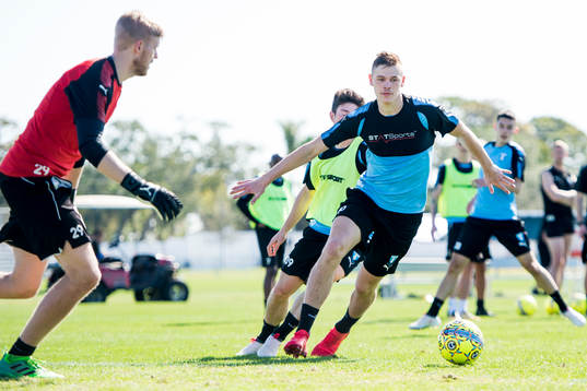 Malmö FFs målvakt Fredrik Andersson och Hugo Andersson