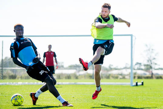 Malmö FFs Eric Larsson och Lasse Nielsen