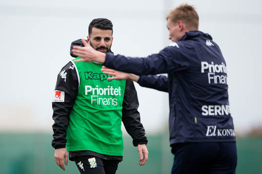 IFK Göteborgs Sebastian Eriksson och tränare Poya Asbaghi