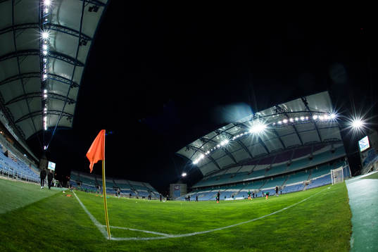 GEnerell vy över Estadio Algarve innan en träningsmatch i