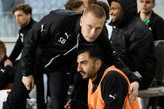 Hammarbys tränare Stefan Billborn och Jiloan Hamad